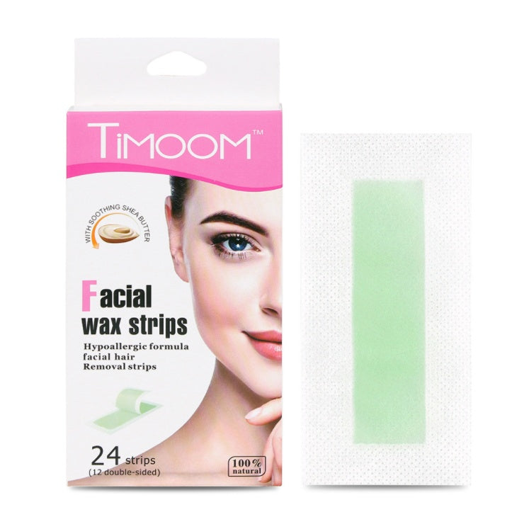 Facial hair removal wax strips