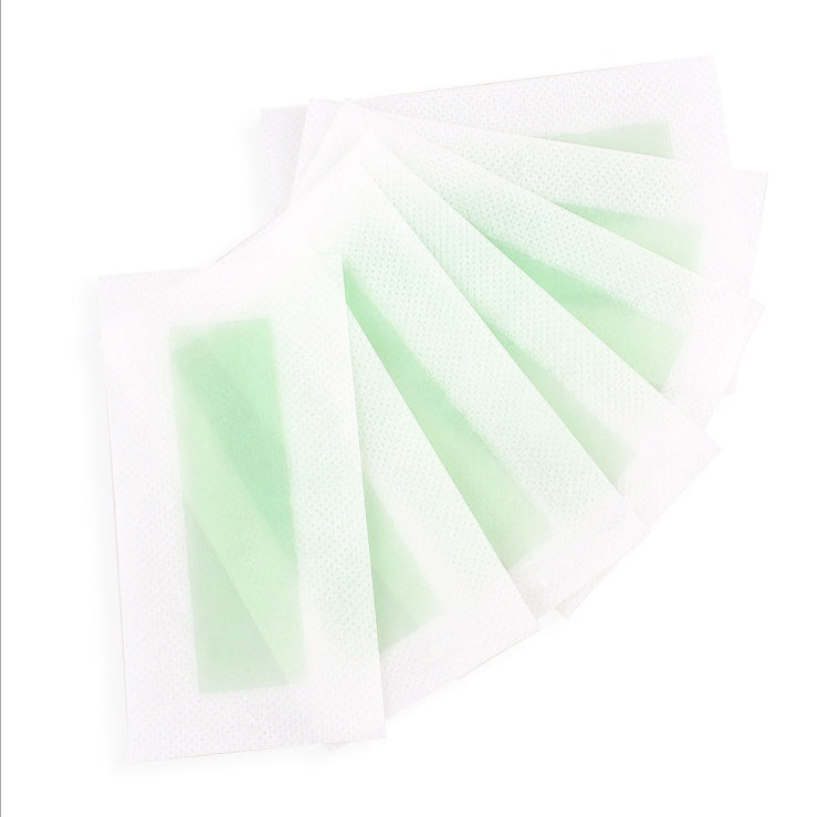 Facial hair removal wax strips